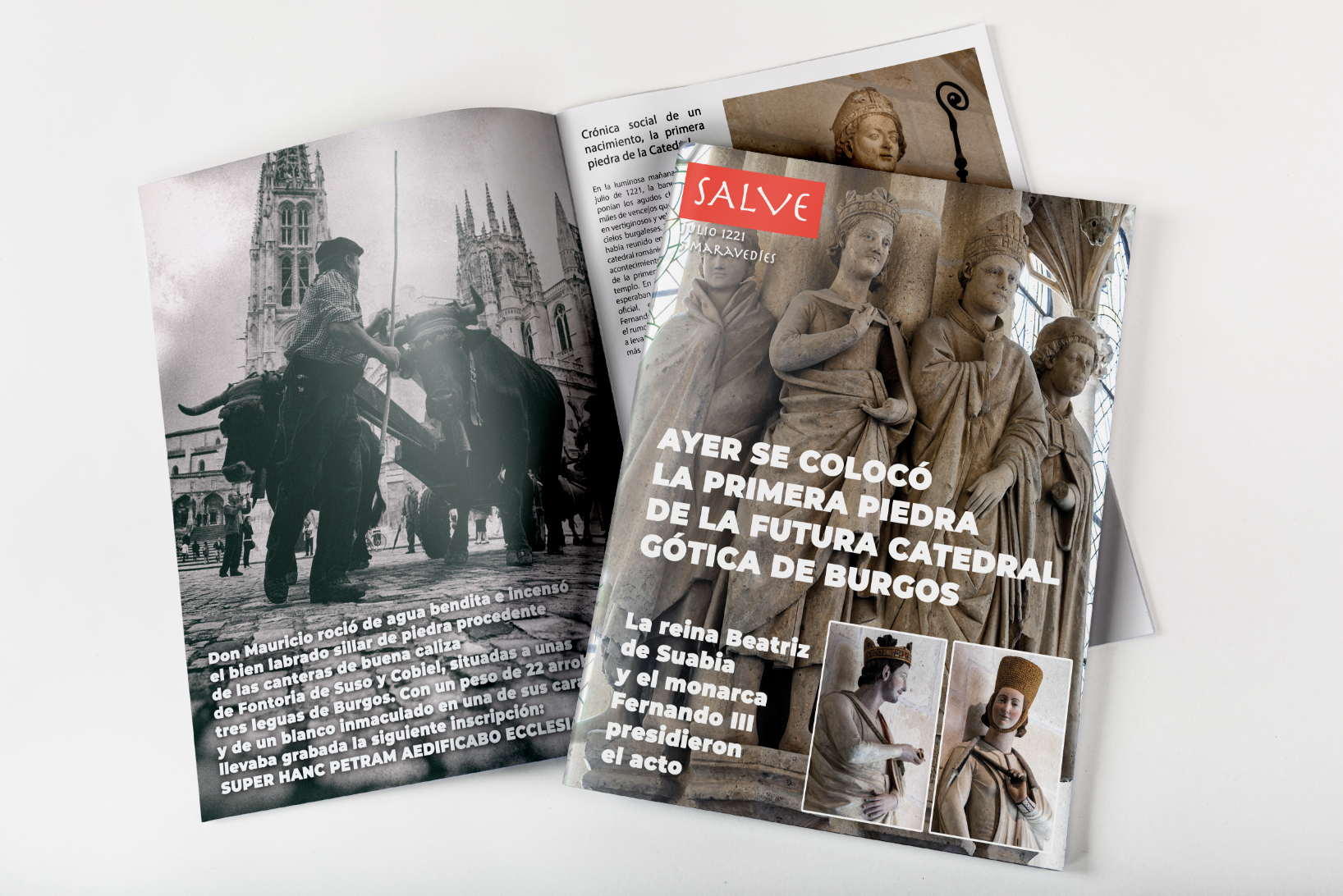 Crónica social de la colocación la primera piedra de la Catedral de Burgos